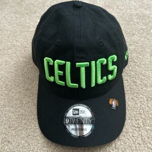 New Era Black Cap with Green Celtics Logo